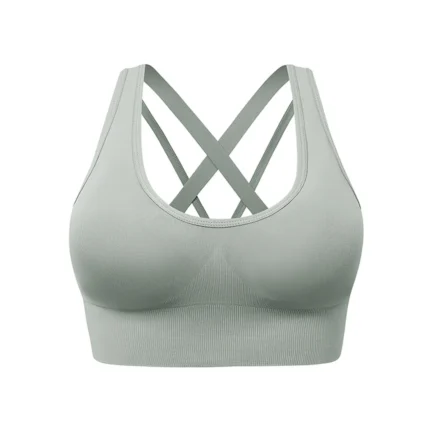 Sexy Sports Bra For Women Padded Medium Support Strappy Bras Seamless Yoga Exercise Athletic Women Push Up Cross Back Underwear - Image 12