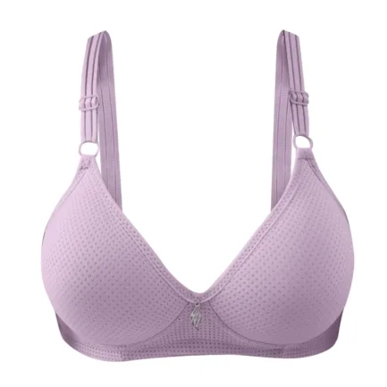 Women's Side Buckle Gathered Bra Without Steel Ring Comfortable Seamless Underwear Women Gathering Yoga Sleep Large Size Bras - Image 9