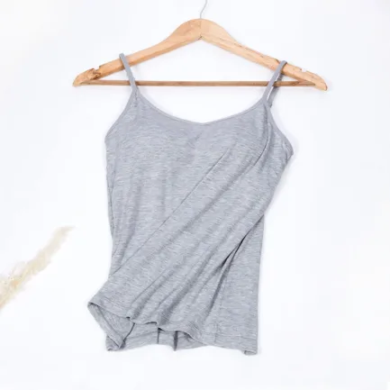 Women Suspended Vest With Chest Pad Women's Thin Shoulder Strap Bra T Integrated Shirt Basic version Sexy Sling For Female - Image 4