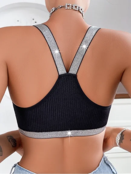 Sexy Ribbed Sportswear Fitness Women Underwear Yoga Tanks Top Backless Lingerie Lady Bras Comfortable Push Up Chic Bralette - Image 11