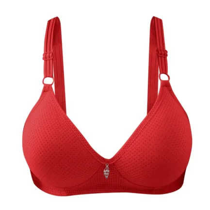 Bras For Women Without Steel Ring Movement Lingerie Seamless Gathering Adjustment Bra Solid Colour Dot Simple Home Underwear - Image 13