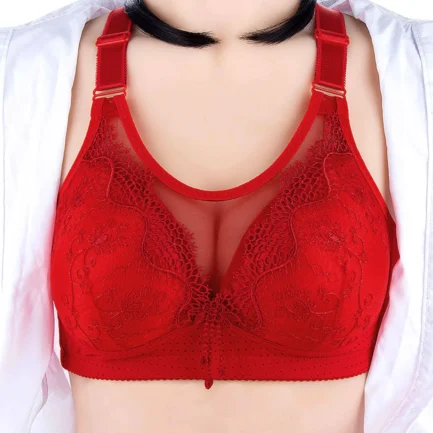 Bras For Women Full Coverage Lace Push Up Bra No Underwire Sports Bra Wireless Bralettes With Support Women's Seamless Bras - Image 4
