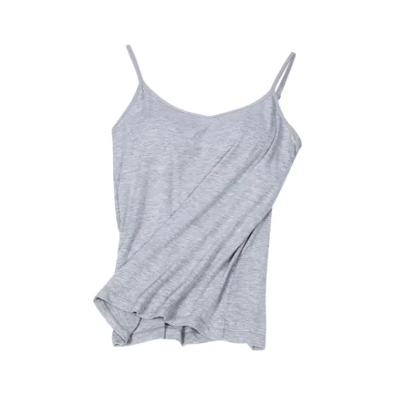 Women Suspended Vest With Chest Pad Women's Thin Shoulder Strap Bra T Integrated Shirt Basic version Sexy Sling For Female - Image 11