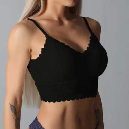 Women Lace Bras Top Comfortable Bralette Solid Color Beauty Back Underwear Sexy Vest Female Add pad Wireless Bra Lingerie - Image 12