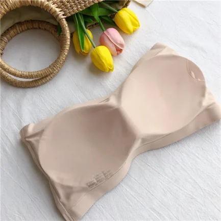 Ice Silk Strapless Bra Girls Seamless Crop Tube Top Bralette for Women Sexy Soft Bras Large Size Bustier Tops Summer Underwear - Image 16