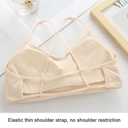 Sport Bra Seamless Beautiful Back Wrap Bandeau Girl Tank Top Underwear Lady Wrap Chest Double Cross Bra - Image 5
