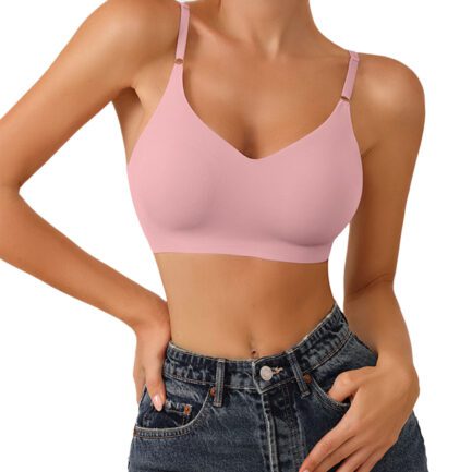 Ice Silk Bra for Women Comfort Wireless Gather Sexy Underwear for Women Push Up Simple Lingerie Seamless Brassiere Bralettle - Image 9