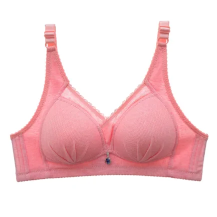 Wirefree Comfortable Bra Women Female Underwear Stretchable Straps Breathable Bras For Womens Lightweight Soft Gathered Bralette - Image 12