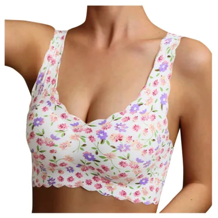 2024 New Bra Plus-Size Women'sBra Silk With Ice Print Sexy Unblemished Floral Underwear Floral Art Style With Support And Lift - Image 13