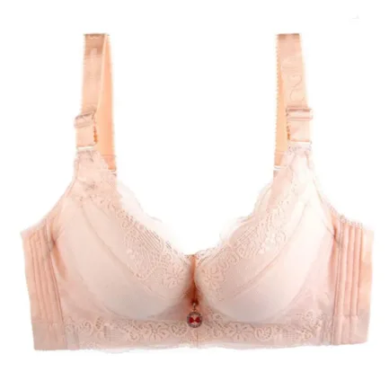 Women Plus Size Adjustable Sports Extra-Elastic Breathable Lace Trim Bra Floral Lace Translucent Brassiere Daily Flirts Lingerie - Image 6