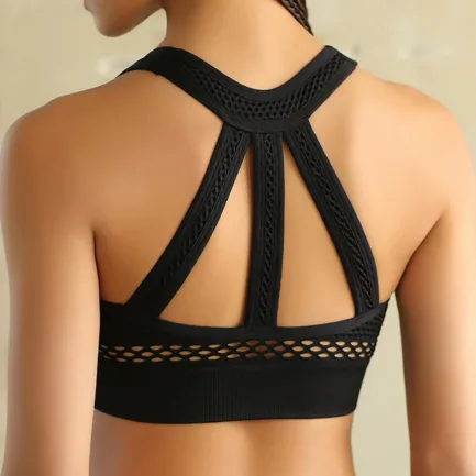 Cut Out Beauty Back Sports Bra High Elastic Knit Top Melon Sports Bra Cropped Yoga with Bra Molded Sports Bra Women Sports - Image 4