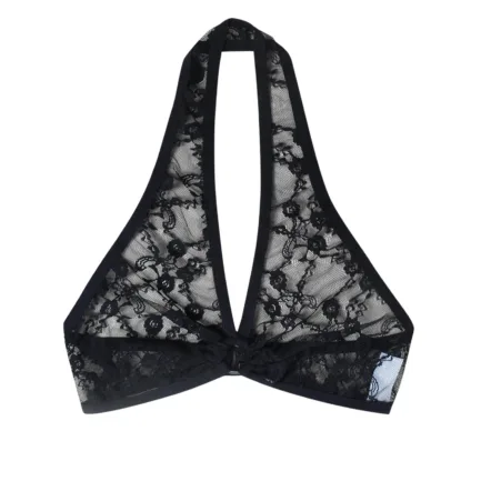Women's Floral Lace Sexy Bra Deep V Neck Bralette Sexy Lingerie Comfort Wrap Chest Gathered Underwear Seamless Bras Crop Tops - Image 12
