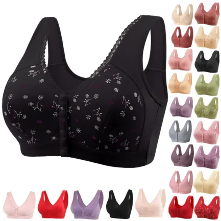 Women Sexy Lace Front Button Shaping Cup Adjustable Shoulder Strap Womens Bras Comfortable Push up 36c Bras for Women Push up - Image 16