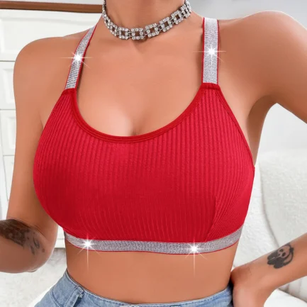 Sexy Ribbed Sportswear Fitness Women Underwear Yoga Tanks Top Backless Lingerie Lady Bras Comfortable Push Up Chic Bralette - Image 5