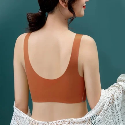 Womens Sports Bras Comfort Seamless Full Coverage Wireless Bras Yoga Sleep Underwear No Underwire Gathered Push Up Bras Tube Top - Image 3