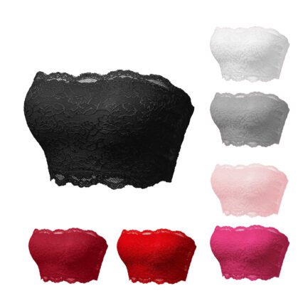 Ladies Sexy Chest Wrapping Bra Women Plus Size Seamless Lace Underwear Women Strapless Solid Color Briefs Sexy Lingeries трусы - Image 7
