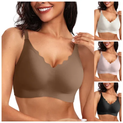 Womens Seamless Bras No Underwire Push Up Padded Bralette Wireless Comfort Bralettes Full Coverage Sleeping Everyday Bra - Image 16