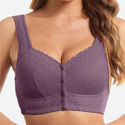 Seamless Breathable Lace Push Up Bras for Women Moona Bra Front Closure Breathable Bra For Seniors Plus Size Bras For Womens - Image 14