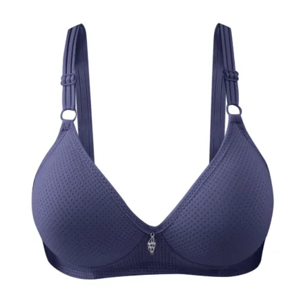 Bras For Women Without Steel Ring Movement Lingerie Seamless Gathering Adjustment Bra Solid Colour Dot Simple Home Underwear - Image 11