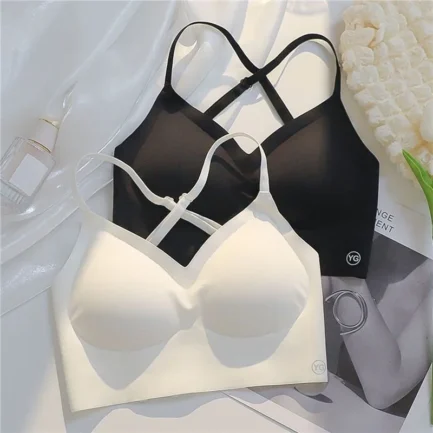 Strapless Underwear Women Invisible Bra Deep U Plunge Bras Backless Top for Dresses Sexy Lingerie with Transparent Strap Push Up - Image 24