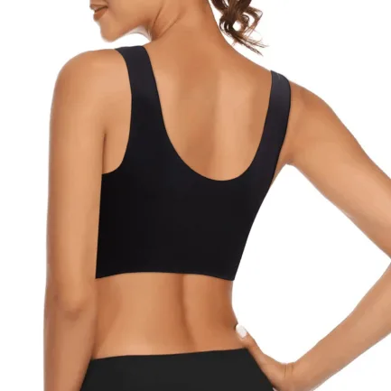 Large Size Traceless Womens Bra Comfortable Without Underwire Underwear Solid Color Gathering Shockproof Running Sport Bralette - Image 5