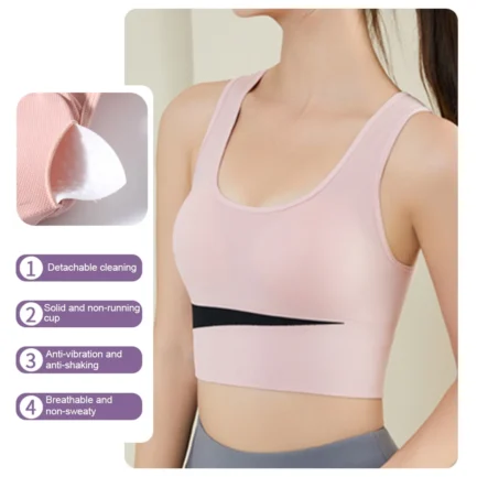 Sports Bras Women Push Up Top Fitness Vest Sports Top Seamless Wire Free Underwear Shockproof Yoga Bra Quick Dry Gym Sportswear - Image 10