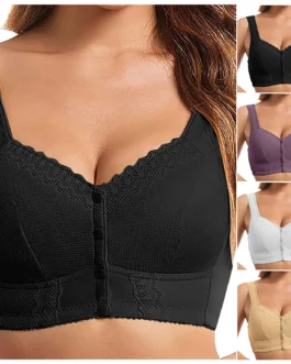 Seamless Breathable Lace Push Up Bras for Women Moona Bra Front Closure Breathable Bra For Seniors Plus Size Bras For Womens