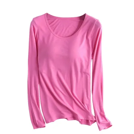 Hike Long Sleeve Shirt Women 's T Shirt Bra Long Sleeve Pajama Yoga Top Padded Casual Top Tee Tissue Tees Women Long Sleeve - Image 16