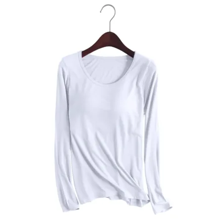 Hike Long Sleeve Shirt Women 's T Shirt Bra Long Sleeve Pajama Yoga Top Padded Casual Top Tee Tissue Tees Women Long Sleeve - Image 5