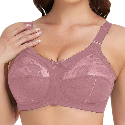 Women'S Plus Size Breathable Bra Lace Full Coverage Firm Hold Non Padded Non Wired Lingerie Breathable Sport Underwear For Women - Image 13