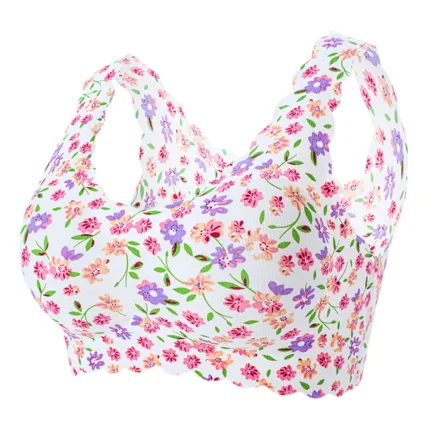 2024 New Bra Plus-Size Women'sBra Silk With Ice Print Sexy Unblemished Floral Underwear Floral Art Style With Support And Lift - Image 9