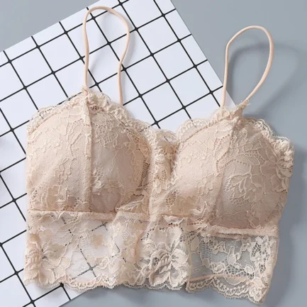 Bras For Women Summer Lace Bra With Pads Easy Comfort Bra Active Everyday Push Up Bralette Vest Wireless Brassiere Bra - Image 5