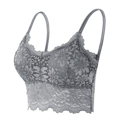 Strapless Bras for Women Floral Lace Bandeau Padded Seamless Full Coverage Lightly Lined Wireless Bras Plus Size Comfort Bra - Image 10