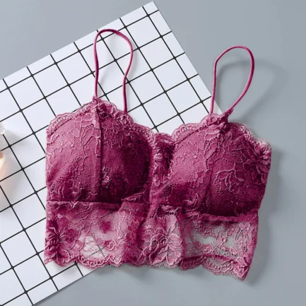 Bras For Women Summer Lace Bra With Pads Easy Comfort Bra Active Everyday Push Up Bralette Vest Wireless Brassiere Bra - Image 2