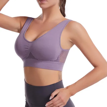 Like Hot Cakes Hollow Sport Breathable Crop Top Sports Bra for Women Yoga Bra Tops for Big Women Long Sports Bras for Women Yoga - Image 5
