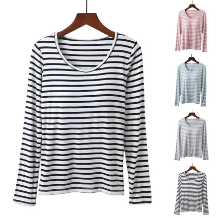 Womens Solid T Shirts Women 's T Shirt Bra Long Sleeve Pajama Yoga Top Padded Casual Top Tee Shirt With Women Thumb Hole Shirt
