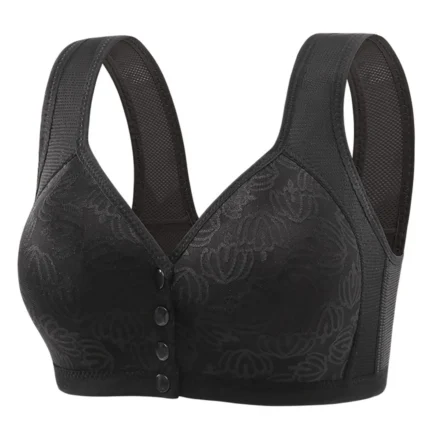 Women Front Closure Bras Push Up Bra No Underwire Plus Size Front Button Bra Vintage Floral Print Bras For Women Underwear - Image 8