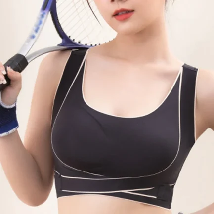 Women's Invisible Front Cross Closure Shockproof Yoga Sports Bra Beauty Back Cross Strap Anti-Sagging Casual Fitness Bralette - Image 8