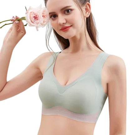 Women Non-stiffening Bra Comfortable Side Breast Collection Ice Silk Cool Non-marking Bra Anti-upper Slip Bra Sports Underwear - Image 13