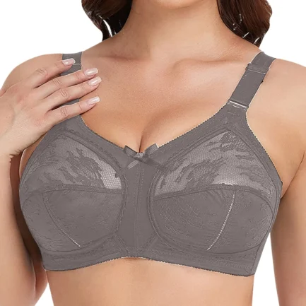 Women'S Plus Size Breathable Bra Lace Full Coverage Firm Hold Non Padded Non Wired Lingerie Breathable Sport Underwear For Women - Image 14