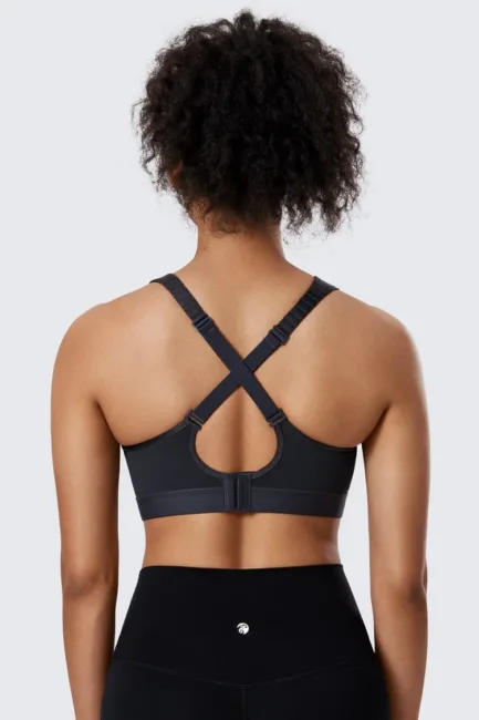 Women's Sports Bra High Impact Wireless Adjustable Straps Non-Padded Workout Bra Solid Trainning Run Boxing Underwear - Image 18