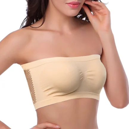 Sleep & Lounge Bras 3 Pieces Womens Non Padded Bandeau Sprots Bra Strapless Convertible Bralettes Basic Layer Top ملابس داخلية - Image 2