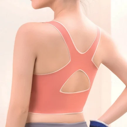Women's Invisible Front Cross Closure Shockproof Yoga Sports Bra Beauty Back Cross Strap Anti-Sagging Casual Fitness Bralette - Image 14