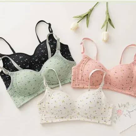 Women Sexy Lingerie Triangle Cup Brassiere Wire Free Bra Underwear Bras for Girls Womens Without Steel Rings French Traceless