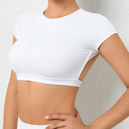 Hearuisavy Sports Shirts Breathable Workout Tops Fitness Sportswear Female Backless Yoga Clothing Sport Crop Tops Women Gym Top - Image 24