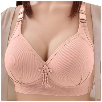 Women's Solid Bras For Home No Underwire Seamless Bralettes For Women Wireless Push Up Adjustable Strap Soft Large Bust Bra - Image 14