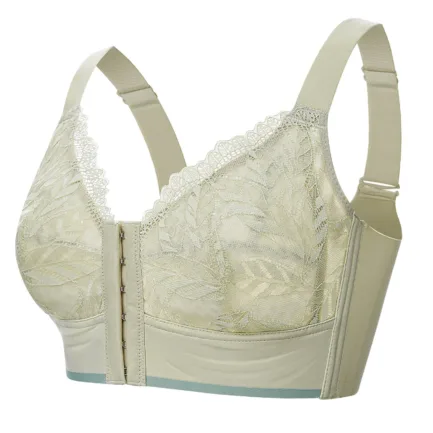 Plus Size Bras Women Full Cup Thin Underwear Front Button Closure Wireless Sports Lace Big Size Bra Underwire Brassiere Top Vest - Image 12