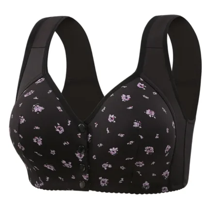 Women'S Front Opening Fixed Cup Underwear Plus Size Non Steel Ring Tank Top Bra Underwear Plus Sized Sports Breathable Bra - Image 8