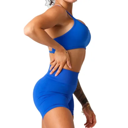 2Pieces TKITK Dynamic Backless Sports Bra Seamless Spandex Woman Fitness Elastic Breathable Enhancement Leisure Sports Underwear - Image 14