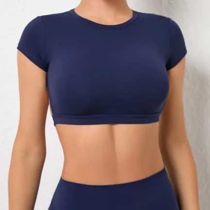 Hearuisavy Sports Shirts Breathable Workout Tops Fitness Sportswear Female Backless Yoga Clothing Sport Crop Tops Women Gym Top - Image 19